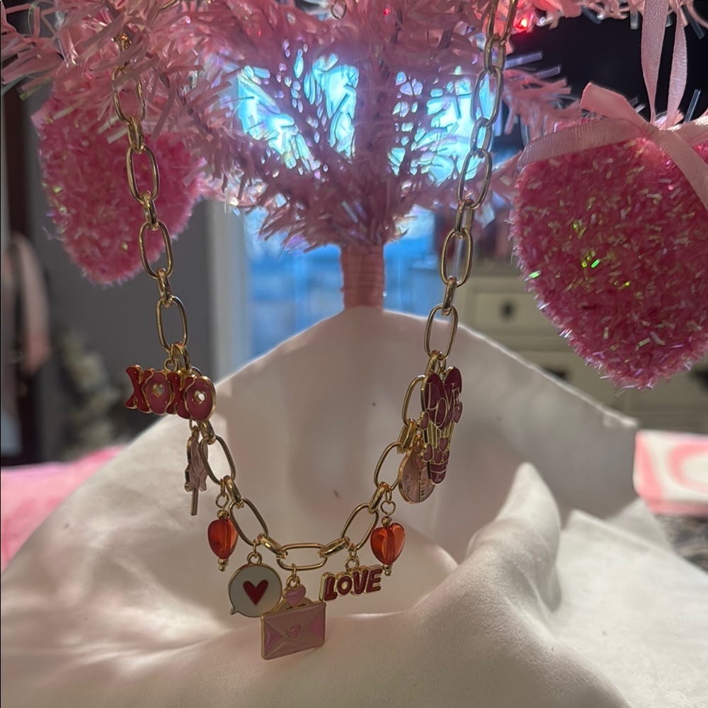 Gold Love Charm Necklace